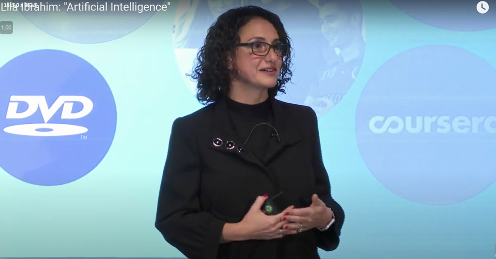 Laila Ibrahim, COO of DeepMind. is addressing her idea about artificial general intelligence (AGI).