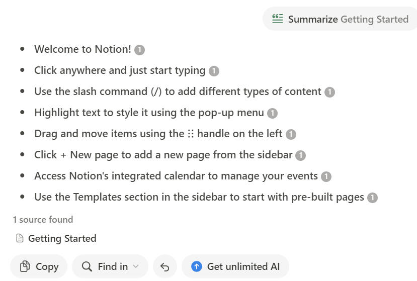 Compare the notes function of notion and nex