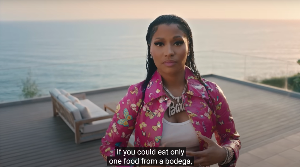 Nicki Minaj is discussing her favorite foods.