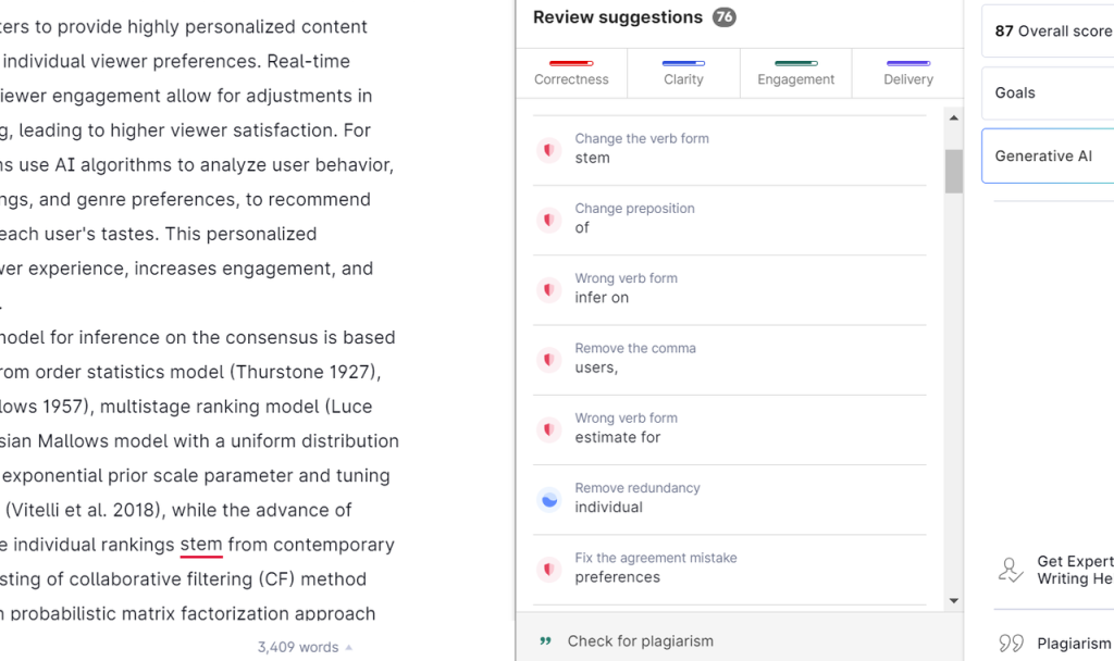 nex assists you with your writing