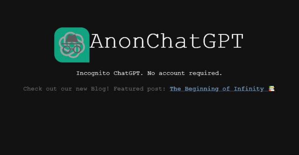 Users refresh the page to start a new conversation with AnonChatGPT.