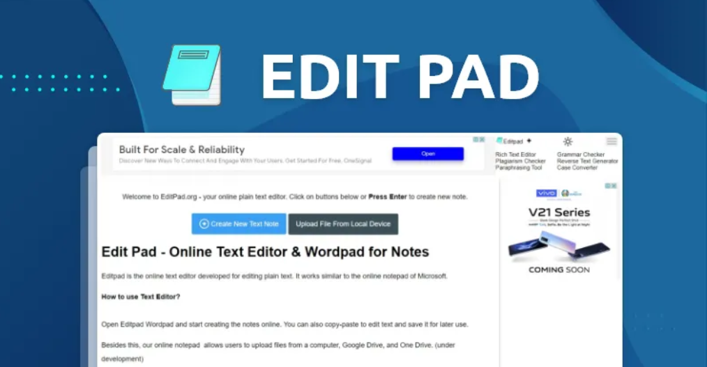 Editpad simply extracts the text of a sentence and reorganizing it